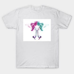 Unique and organic Smoke Art Abstract design moth creature T-Shirt